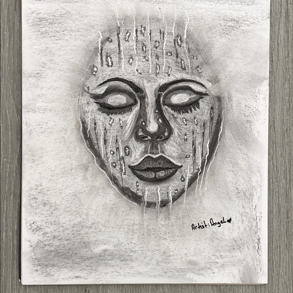 Monochrome Face Art by